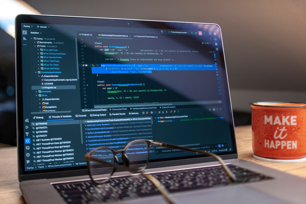 Close-up of workspace